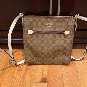 Coach Tan and Cream Crossbody Bag